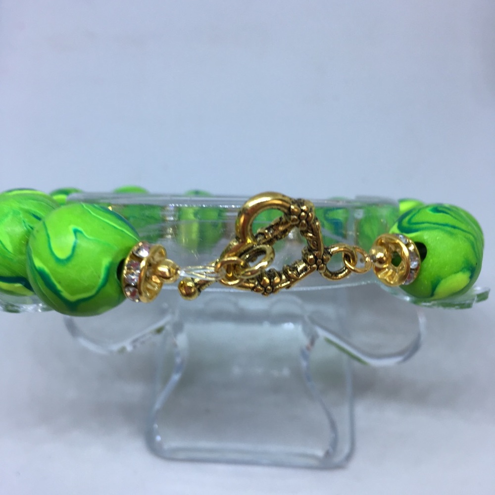 Unique Handmade Polymer Clay Beaded Bracelets - Picture 4 of 4